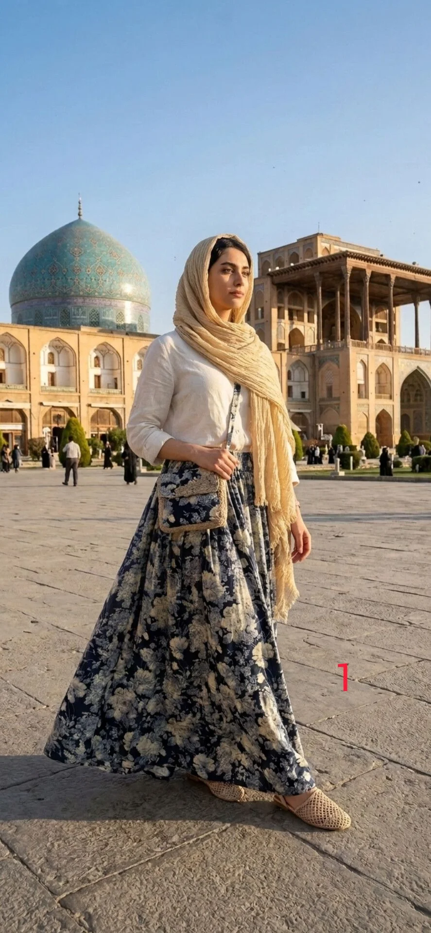 دامن گلدار وارداتی پریا استایل